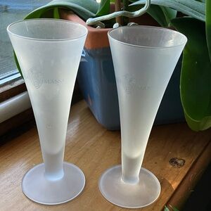 Frosted Champagne Flutes